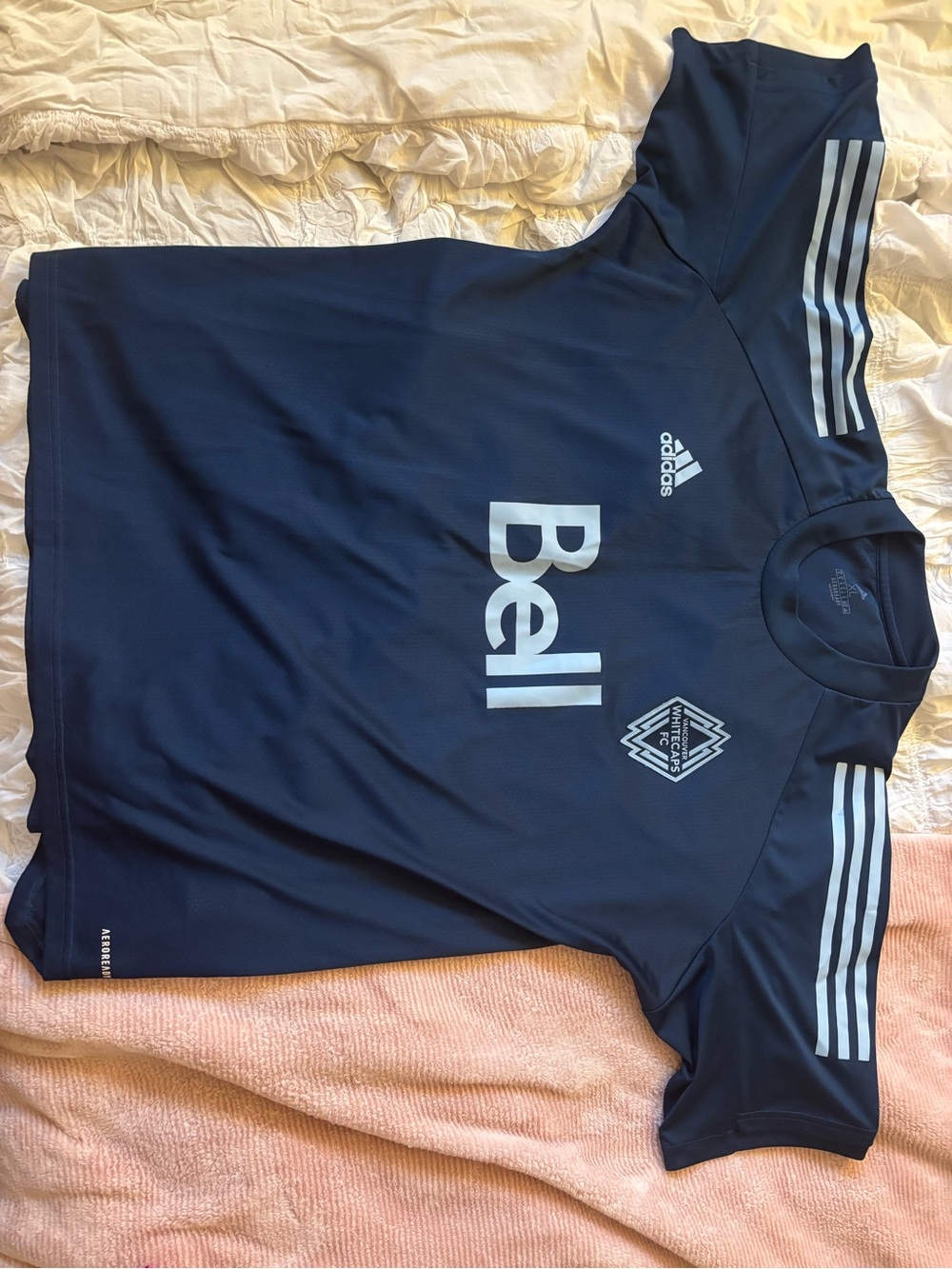 adidas Men’s Navy Blue Original White Caps Jersey
